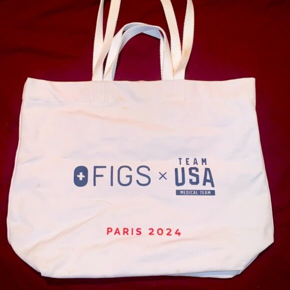 RARE NWOT Figs x Team USA Unisex  Canvas Tote Paris 2024 - Picture 1 of 3